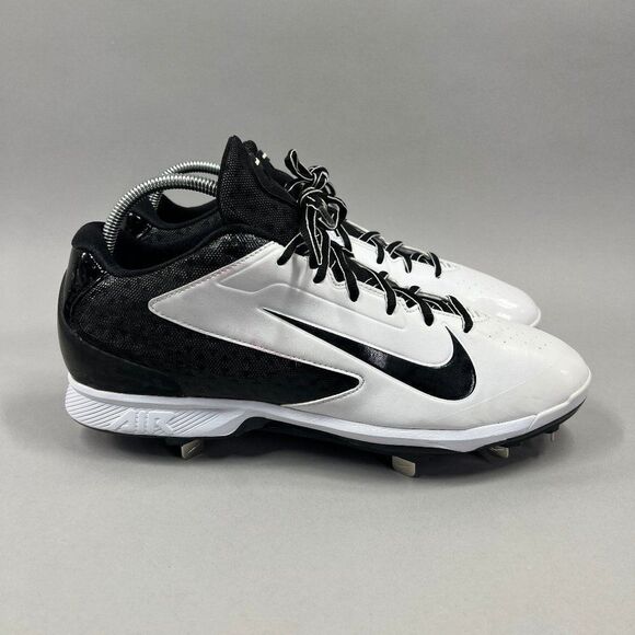 Nike Air Huarache Pro Baseball Cleats Men's 13.5 Black Low Metal Baseball Shoes - Picture 1 of 13